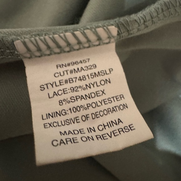 Eyeshadow Green Lace Boho Tunic Dress Size 1X) - Picture 4 of 4